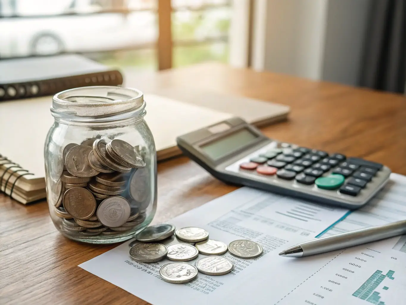 A visual representation of money saved in a clear jar, symbolizing the financial benefits of quitting smoking with hypnosis, such as saving for a vacation or a special purchase.