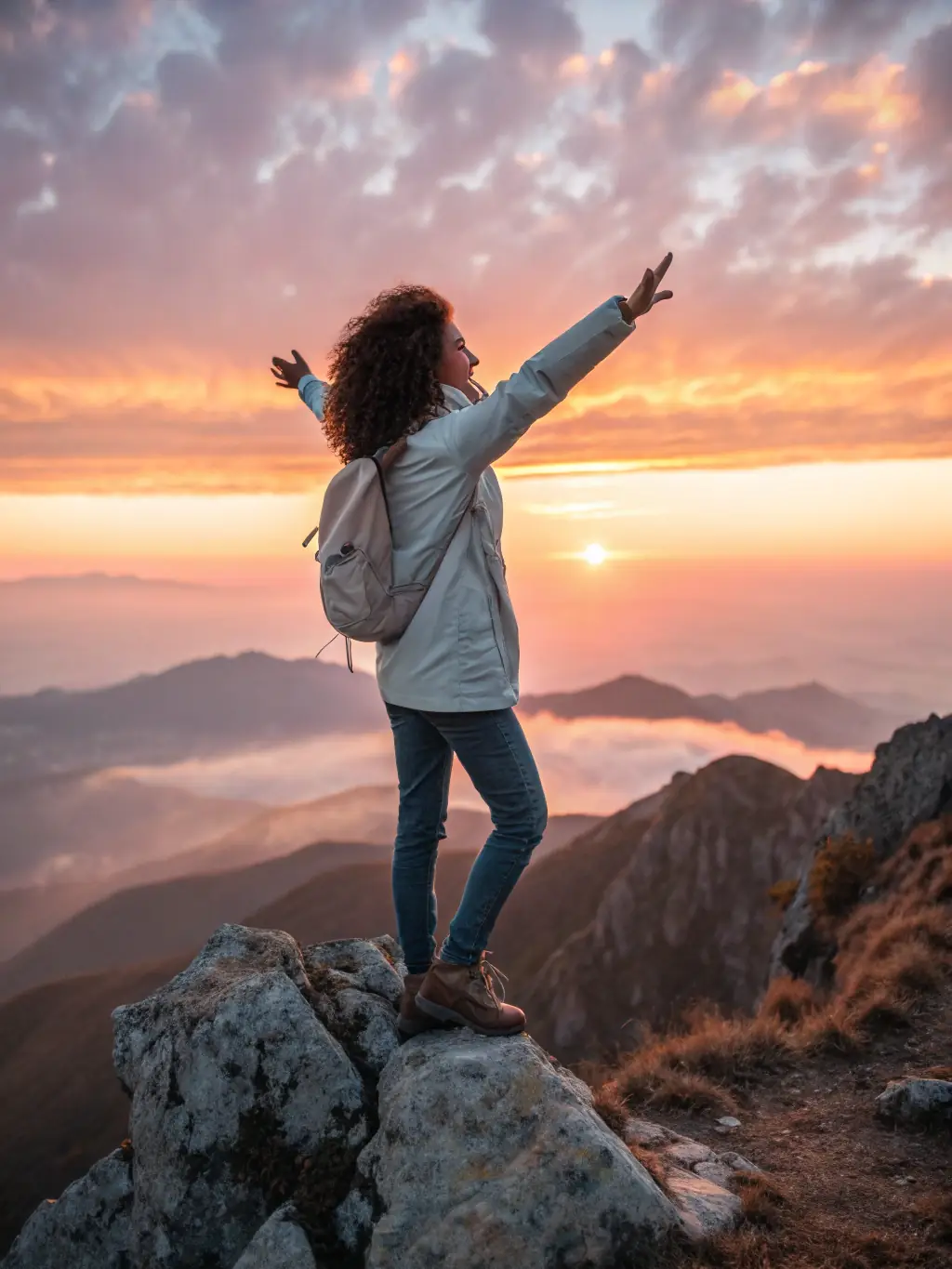 A person taking a risk and succeeding, symbolizing overcoming fear of failure through hypnotherapy.