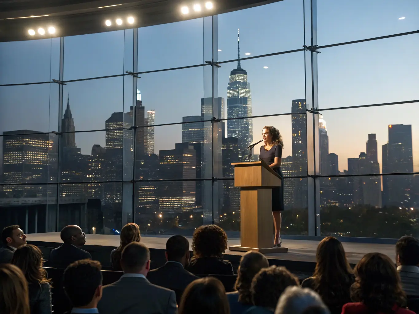 An image showing a person confidently presenting in a meeting, representing increased confidence and improved performance after hypnotherapy sessions.
